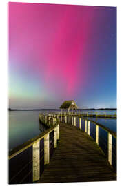 Acrylglasbild Magische Polarlichter über dem Hemmelsdorfer See - Nils Steiner