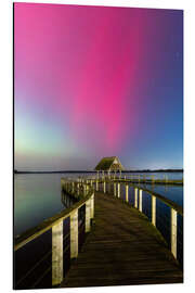 Aluminium print Magical Northern Lights over Lake Hemmelsdorf - Nils Steiner