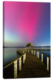 Leinwandbild Magische Polarlichter über dem Hemmelsdorfer See - Nils Steiner