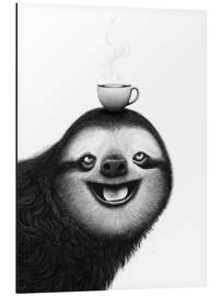 Alubild Faultier mit Cappuccino - Valeriya Korenkova