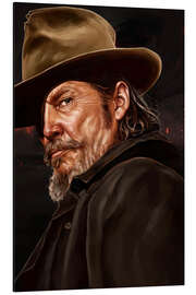 Tableau en aluminium Rooster Cogburn, True Grit - Jeff Bridges - Dmitry Belov