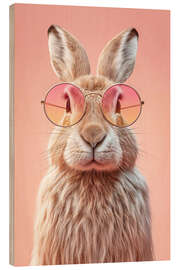Holzbild PINKISS Kollektion - Der Hase