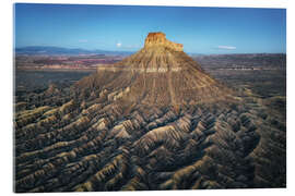 Acrylglasbild Der Tafelberg in der Wüste von Utah bei Sonnenaufgang - Martin Podt