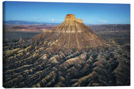 Leinwandbild Der Tafelberg in der Wüste von Utah bei Sonnenaufgang - Martin Podt