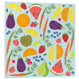 Hartschaumbild Obst und Gemüse