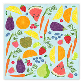 Wandbild Obst und Gemüse