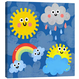 Leinwandbild Wetter-Kinder