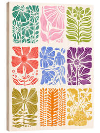 Holzbild Bloom Blocks - Valentina Ramos