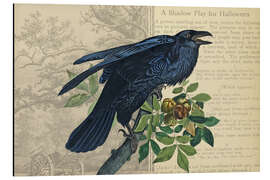 Alubild Halloween-Rabe