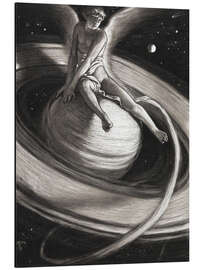 Aluminium print The Throne of Saturn - Elihu Vedder