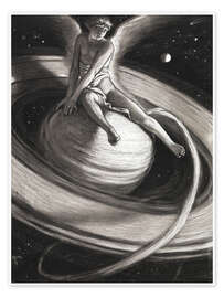 Wandbild Der Thron des Saturn - Elihu Vedder