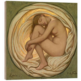 Holzbild Das Herz der Rose