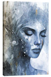 Leinwandbild Blaue Dame