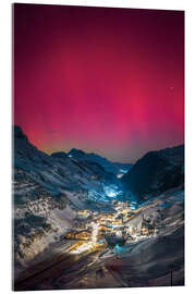 Acrylglasbild Polarlichter über Zuers - Lucas Tiefenthaler