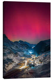 Leinwandbild Polarlichter über Zuers - Lucas Tiefenthaler