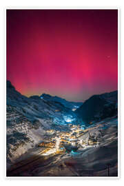 Poster Polarlichter über Zuers - Lucas Tiefenthaler