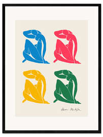Gerahmter Kunstdruck Colourful Nude Composition