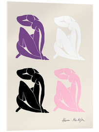 Acrylglasbild Violet Nude Composition