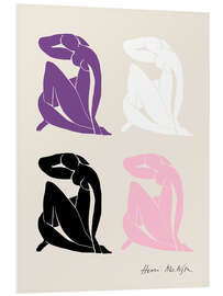 Hartschaumbild Violet Nude Composition