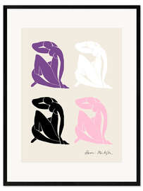 Gerahmter Kunstdruck Violet Nude Composition