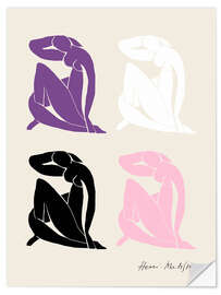 Wandsticker Violet Nude Composition