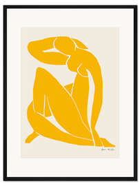 Gerahmter Kunstdruck Sunny Yellow Nude