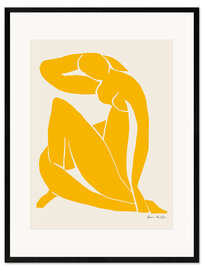 Gerahmter Kunstdruck Sunny Yellow Nude