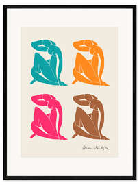 Gerahmter Kunstdruck Vibrant Nude Composition