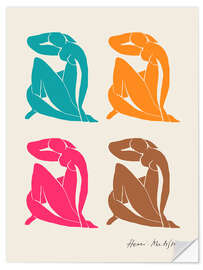 Wandsticker Vibrant Nude Composition