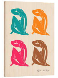 Holzbild Vibrant Nude Composition