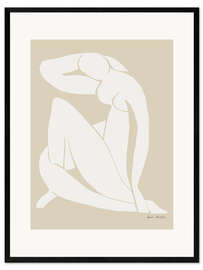 Gerahmter Kunstdruck White Nude