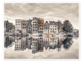 Wandbild Malerischer Charme am Flussufer - Assaf Frank