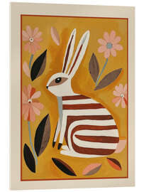 Acrylglasbild Gestreifter Hase