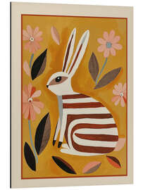 Alubild Gestreifter Hase