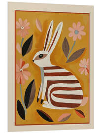 Hartschaumbild Gestreifter Hase