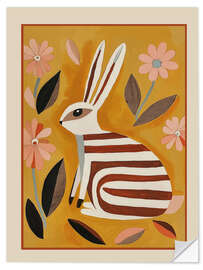 Wandsticker Gestreifter Hase