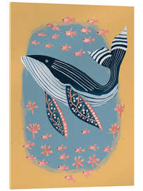 Acrylglasbild Der Wal und der kleine Fisch - Branka Kodžoman