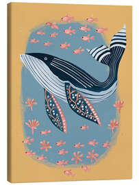 Leinwandbild Der Wal und der kleine Fisch - Branka Kodžoman