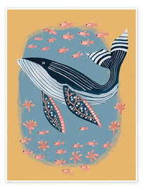 Wandbild Der Wal und der kleine Fisch - Branka Kodžoman