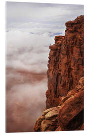 Acrylglasbild Blick über die Wolken im Canyonlands-Nationalpark, Utah - Martin Podt