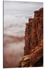 Tableau en aluminium Overlooking the clouds in Canyonlands, Utah - Martin Podt