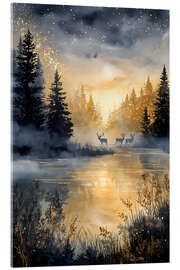 Acrylglasbild Tiersiluetten im Nebel - Steffen Gierok