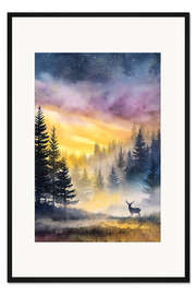 Gerahmter Kunstdruck Morgennebel