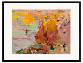 Gerahmter Kunstdruck Strand von Biarritz