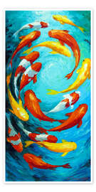 Wandbild Fische in Harmonie - Olha Darchuk