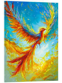 Acrylglasbild Phönix - Ein Moment der Wiedergeburt - Olha Darchuk