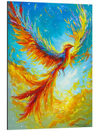 Print på aluminium Phoenix - A Moment of Rebirth - Olha Darchuk