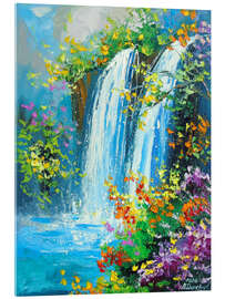 Acrylglasbild Sommerwasserfall - Olha Darchuk