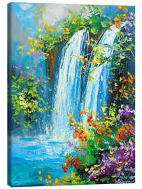 Leinwandbild Sommerwasserfall - Olha Darchuk