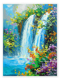 Wandbild Sommerwasserfall - Olha Darchuk